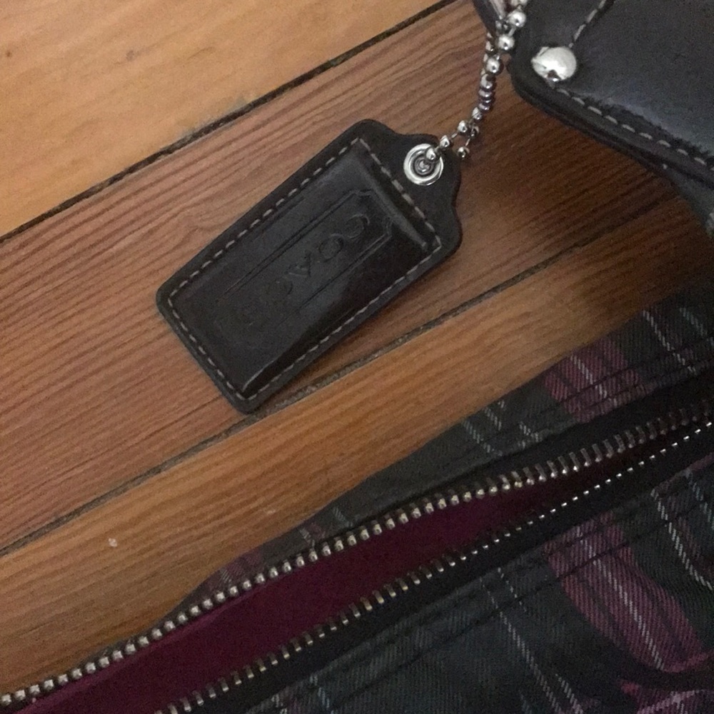 Coach Plaid Patterned Shoulder Bag - Picture 2 of 4